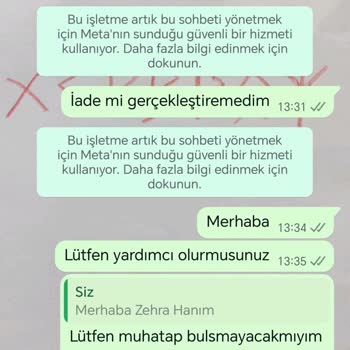İade Sürecinde İletişim Ve Kod Sorunu Yaşıyorum