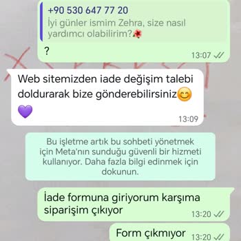İade Sürecinde İletişim Ve Kod Sorunu Yaşıyorum