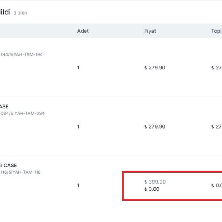 Kampanya İle Alınan Kılıflarda Baskı Hatası Ve Eksik İade Sorunu Yaşadım
