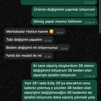 Sipariş İptali Ve Değişim Sürecinde Yaşanan İletişim Ve Sistem Sorunları