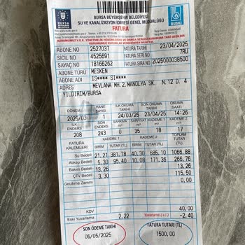 Su Faturasında Anormal Artış Ve Çözüm Beklentisi