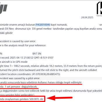 Güncelleme Sonrası Kontrolden Çıkan Dron İçin Teknik Servisten Yetersiz Destek Ve Mağduriyet