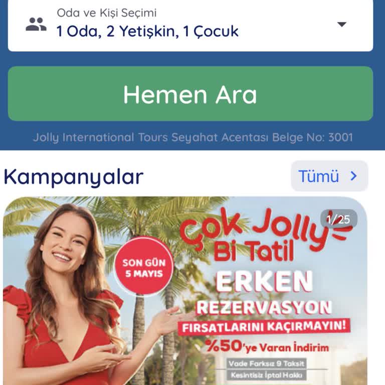 Jolly Erken Rezervasyon Bonusu Verilmedi Müşteri Hizmetleri Yardımcı Olmuyor