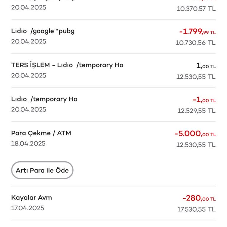 Hesabımdan İzinsiz Lidio Google PUBG Para Çekimiyle Şok Yaşadım
