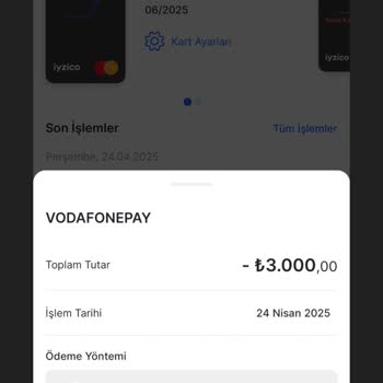 Vodafone Pay Kartıma Konulan Bloke Nedeniyle Parama Ulaşamıyorum