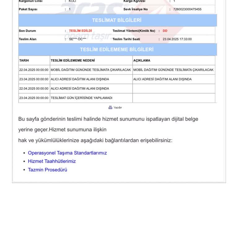 Teslim Edilmeyen Kargolar Ve Bilgi Eksikliği