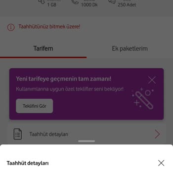 Vodafone Taahhüt Yenilemede Fiyat Artışı Ve Uygun Teklif İsteği