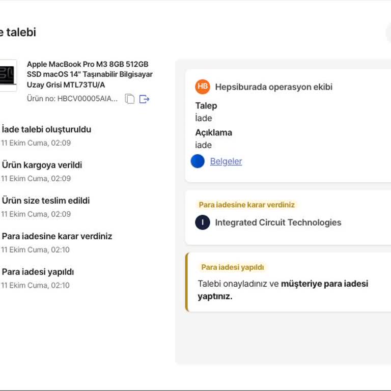Hepsiburada Teslim Edilen Ürünü Haksızca İade Aldı, Zararımızı Gidermiyor!