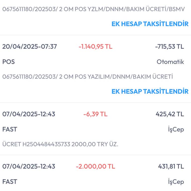 İptal Edilen POS İçin Haksız Ücret Tahsilatı