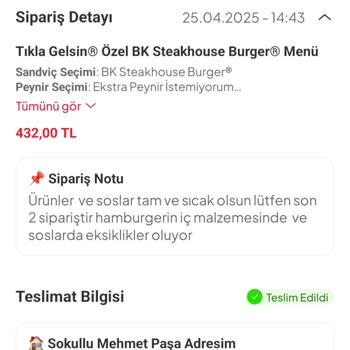 Burger King Siparişim Yine Eksik Ve Çözüm Sunulmuyor