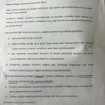 H&M Rückgabe abgelehnt, angeblich getragen, obwohl Produkt unbenutzt und zu groß