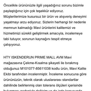 Mavi Aynı Koşullarda Alınan Ürünlere Farklı İnceleme Sonuçları Mağduriyet Yarattı