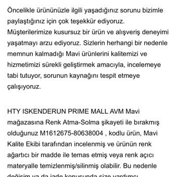 Mavi Aynı Koşullarda Alınan Ürünlere Farklı İnceleme Sonuçları Mağduriyet Yarattı
