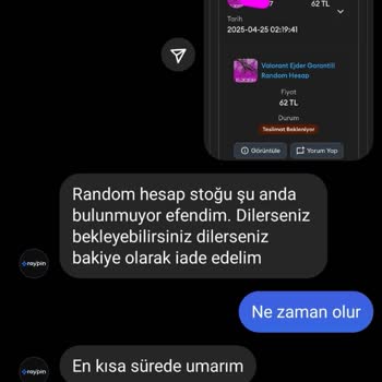 Satın Aldığım Ürün Teslim Edilmedi, İade De Yapılmadı