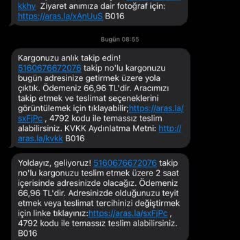 Aras Kargo İadem Kayboldu, Teslim Edilmemesine Rağmen Teslim Edilmiş Gösterildi