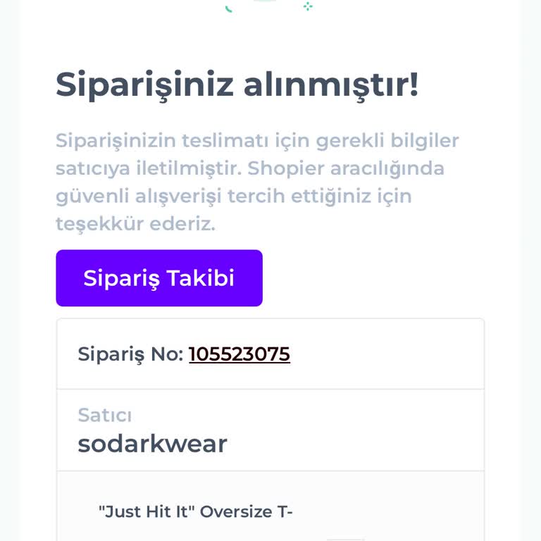 Shopier'den Sipariş Edilen Tişört Teslim Edilmedi, İade Talebime Yanıt Yok