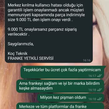 Franke Seramik Ocak Dayanıksızlığı Ve Yetersiz Müşteri Hizmeti