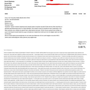 Kulaklık Arızasında Tutarsız Servis Raporları Ve Çözüm Eksikliği Mağduriyeti