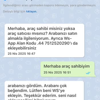 Araba İlanıma Yabancı Numaralardan Israrlı Mesajlar Geliyor