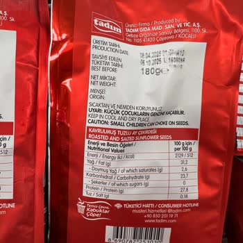 Tadım Çekirdeklerin Son Tüketim Tarihleri Farklı Görünüyor