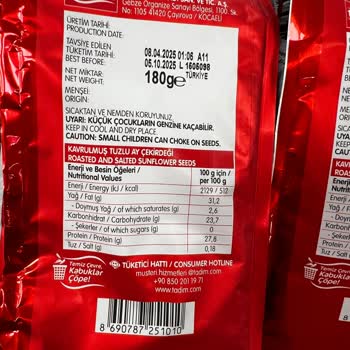 Tadım Çekirdeklerin Son Tüketim Tarihleri Farklı Görünüyor