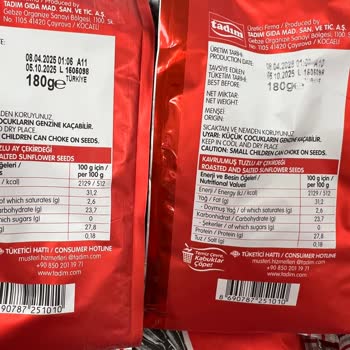 Tadım Çekirdeklerin Son Tüketim Tarihleri Farklı Görünüyor