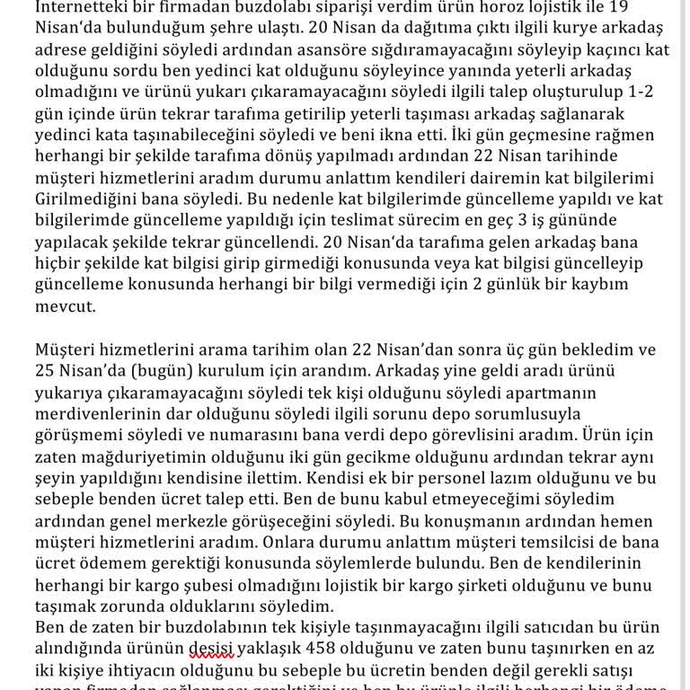Kurulumda Ek Ücret Talebi Ve Çözülmeyen Mağduriyet