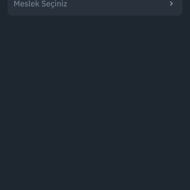 Binance TR Hesabımda Kimlik Ve Meslek Doğrulama Sorunu