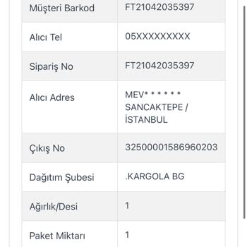 Siparişim Bilgim Dışında İade Edildi, Şube Dönüş Yapmadı