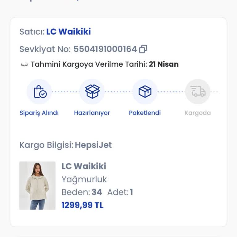 LCW Online Siparişim Günlerdir Kargoya Verilmedi