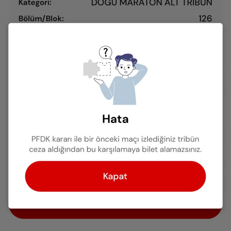 Tribün Cezam Düşmesine Rağmen Bilet Alamıyorum