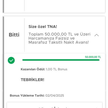 Kampanya Hakkı Kazanmama Rağmen Faizsiz Avans Kullanamıyorum