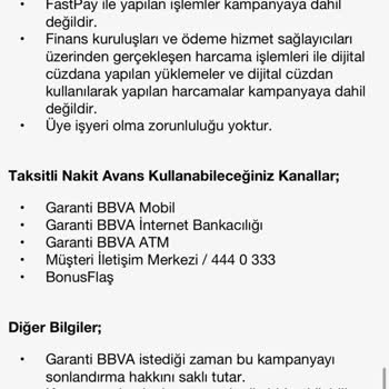 Kampanya Hakkı Kazanmama Rağmen Faizsiz Avans Kullanamıyorum