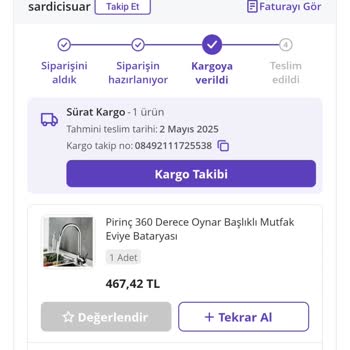 Siparişim Teslim Edilmeden İade Edilmiş Ve Bilgilendirilmedim