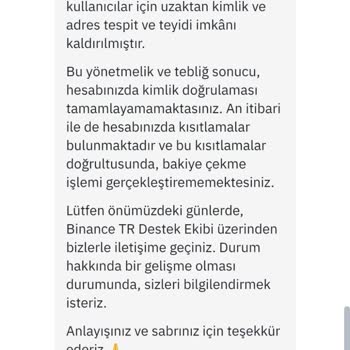 Binance TR Hesabım İzinsiz Kapatıldı Paramı Çekemiyorum