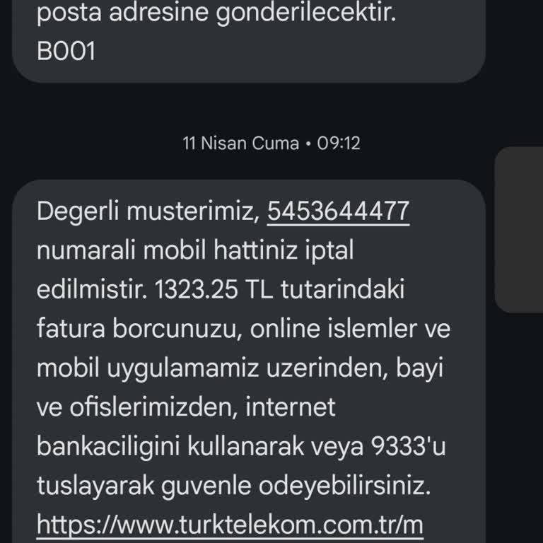 Türk Telekom Hattı İptali Sonrası Yüksek Fatura Ve Müşteri Hizmetlerine Ulaşılamıyor