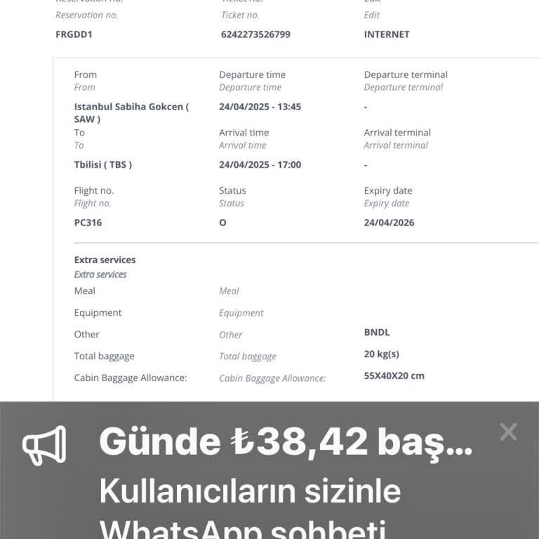 I Paid for a Meal on Pegasus Airlines but Didn’t Receive It During My Flight
