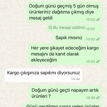 Kızımın Doğum Günü İçin Verilen Siparişte İletişimsizlik Ve Kötü Hizmet Deneyimi