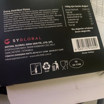 Elit Füme Antrikot Kötü Kokulu Ve Tüketilemez Durumda Teslim Edildi