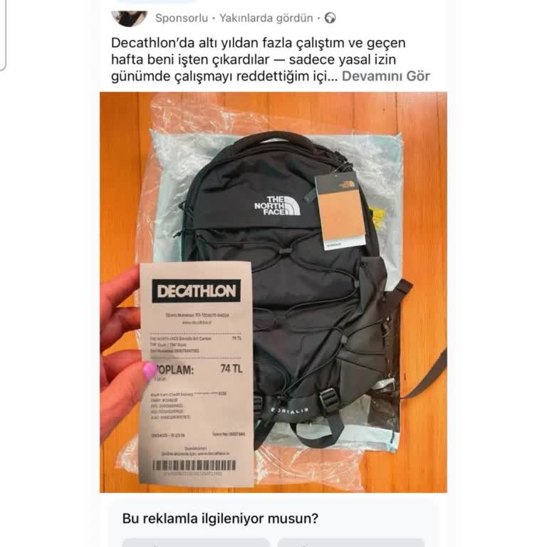 The North Face Çanta Siparişimde Ödeme Alındı Fakat Onay Mesajı Gelmedi