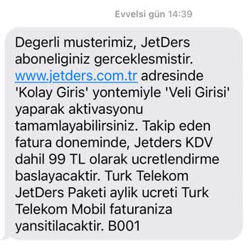 Deprem Anında Onayım Olmadan Jetders Aboneliği Ve Haksız Fatura Ücreti