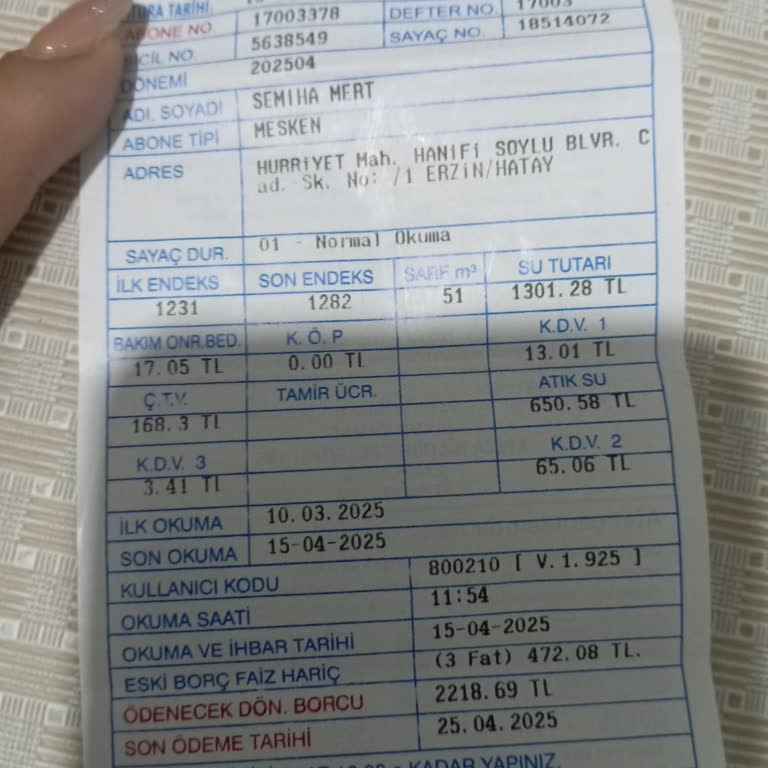 Su Faturasında Anormal Artış Ve Sayaç Sorunu