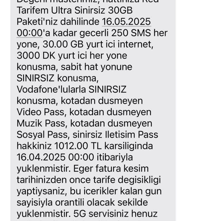 Vodafone Tarife Fiyatında Fahiş Artış Ve Müşteri Mağduriyeti