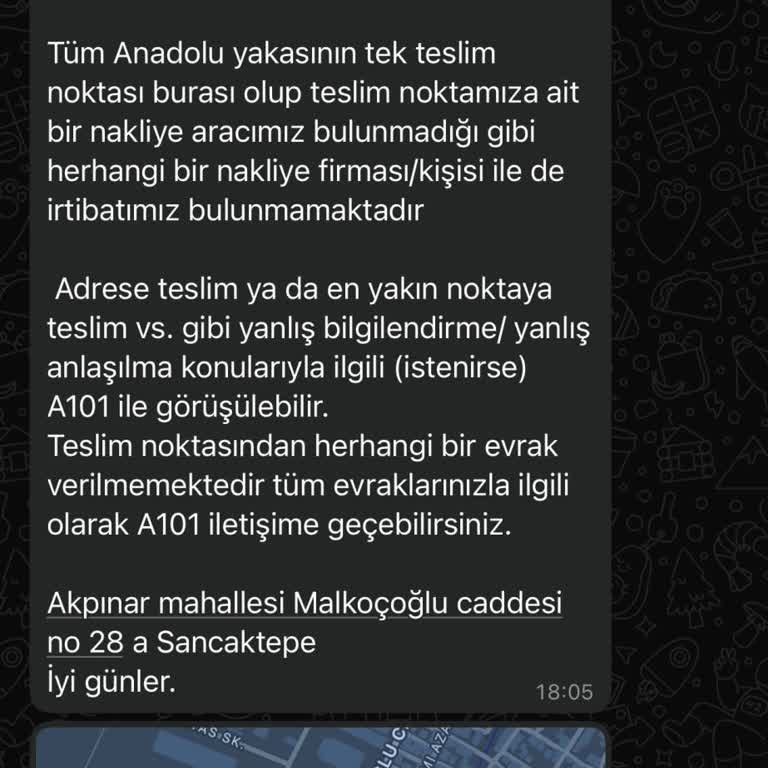 A101 Üzerinden Alınan Motorun Yanlış Teslimat Bilgilendirmesi Ve İade Sorunu