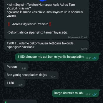 Ödeme Sonrası İletişim Kesildi Ve Ürün Teslim Edilmedi