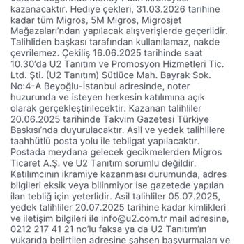 Migros Çekiliş Kampanyasında Bilgi Eksikliği Ve Güvensizlik