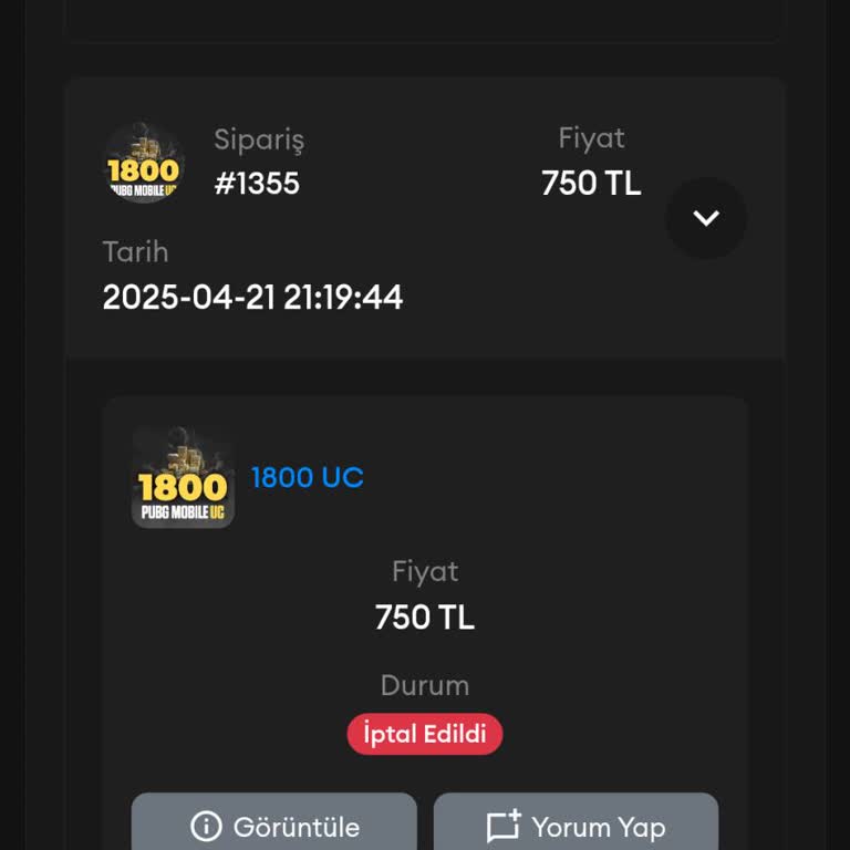 Elit Hesap Sitesinde Sürekli İptal Edilen Uç Alımları Mağduriyeti