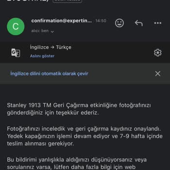 Stanley Termos Kapağı Değişimi Sürecinde Teslimat Ve İletişim Sorunu