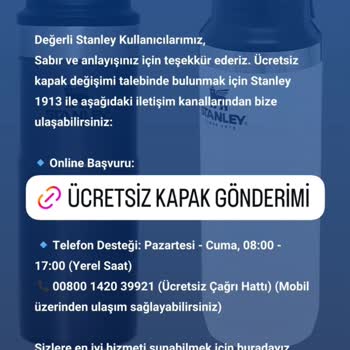 Stanley Termos Kapağı Değişimi Sürecinde Teslimat Ve İletişim Sorunu
