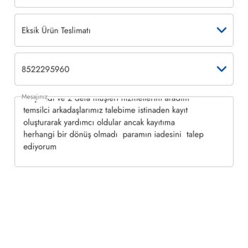 Şok Marketten Eksik Ürün Ve İade Sorunu Yaşadım